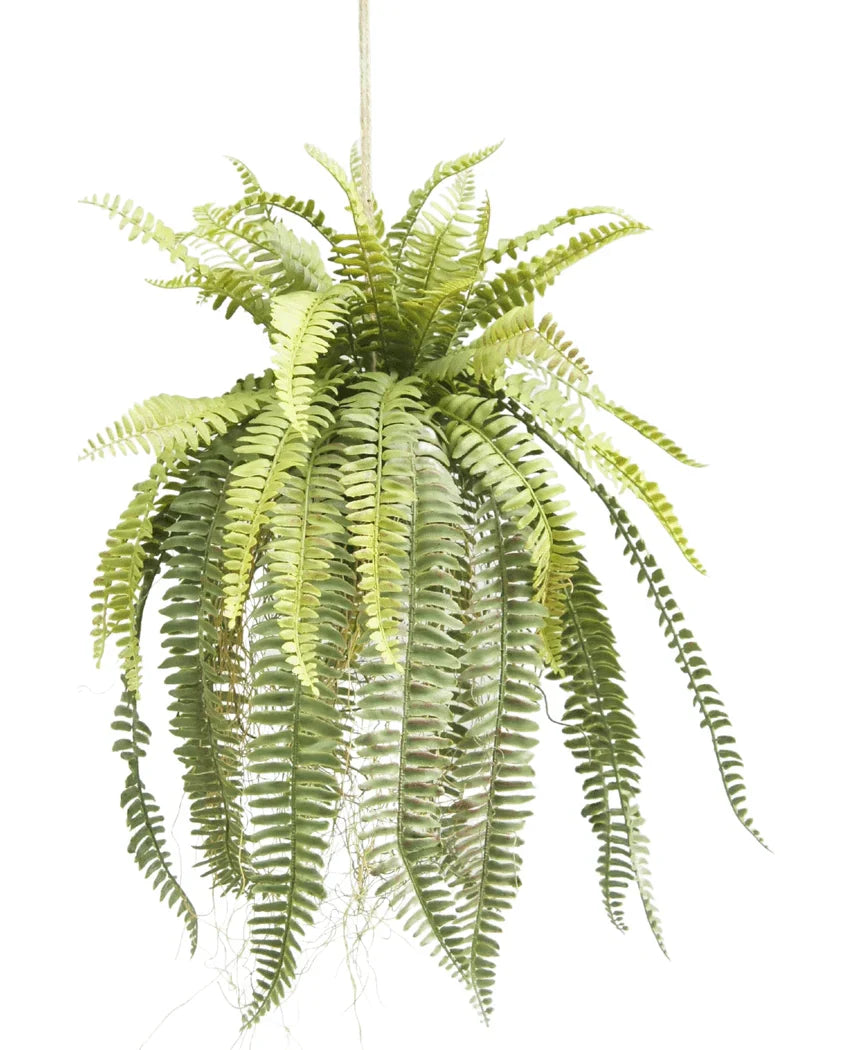 Artificial Hanging Fern on Ball